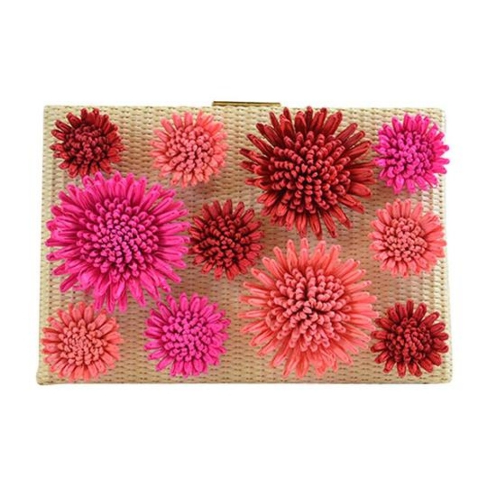Kate Spade Floral Emanuelle Montigo Natural Clutch